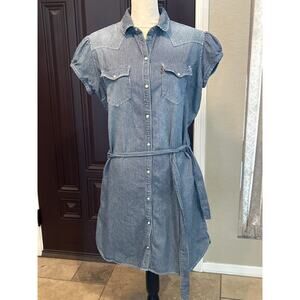Levi's Engineer Railroad Stripe Cotton Dress